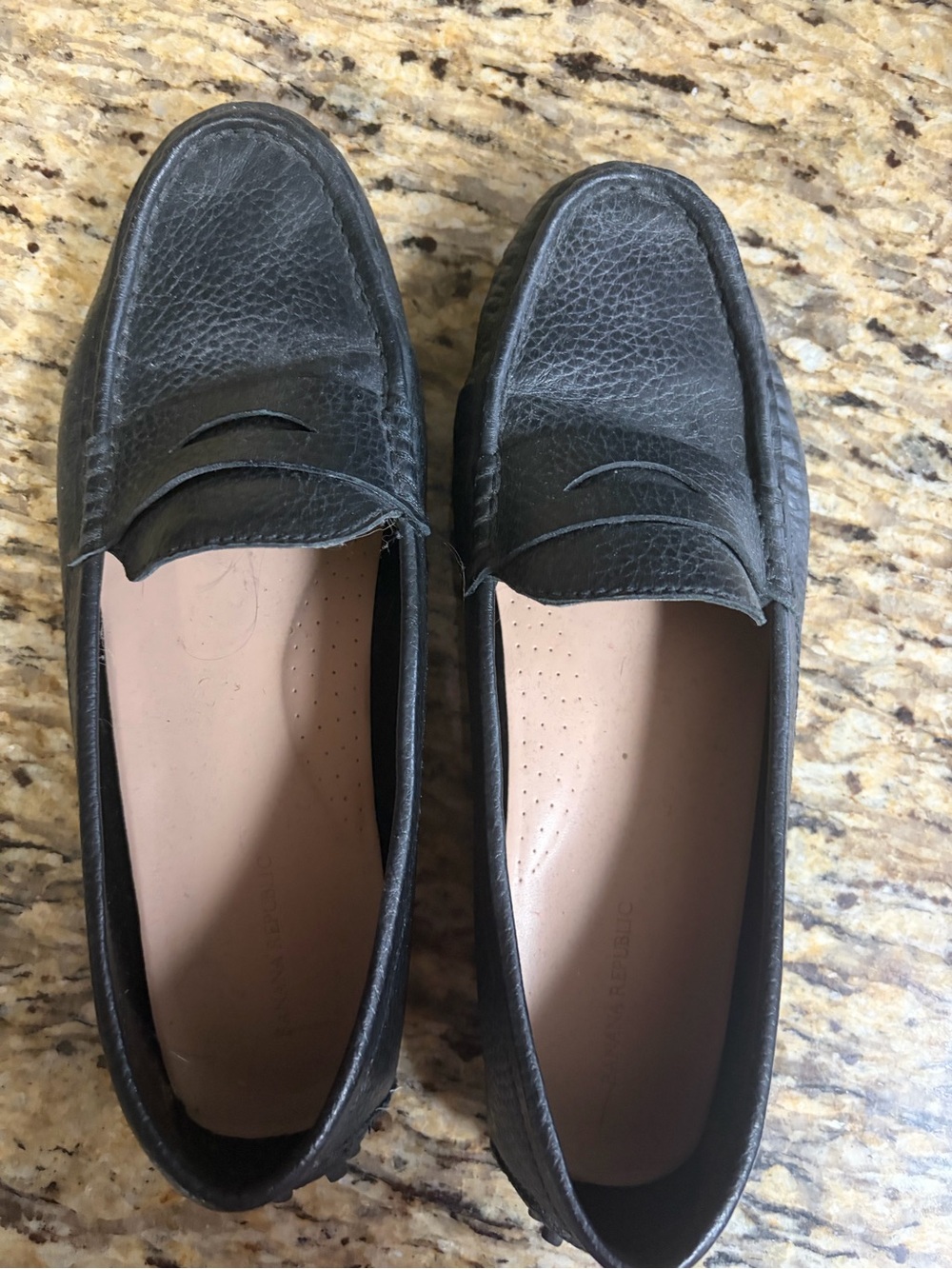 Size 9.5 Black Leather Loafers CB